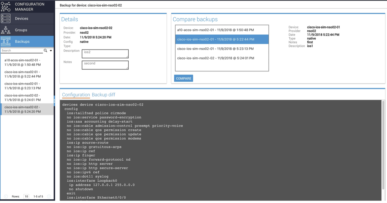 Configuration Manager - Device Backup