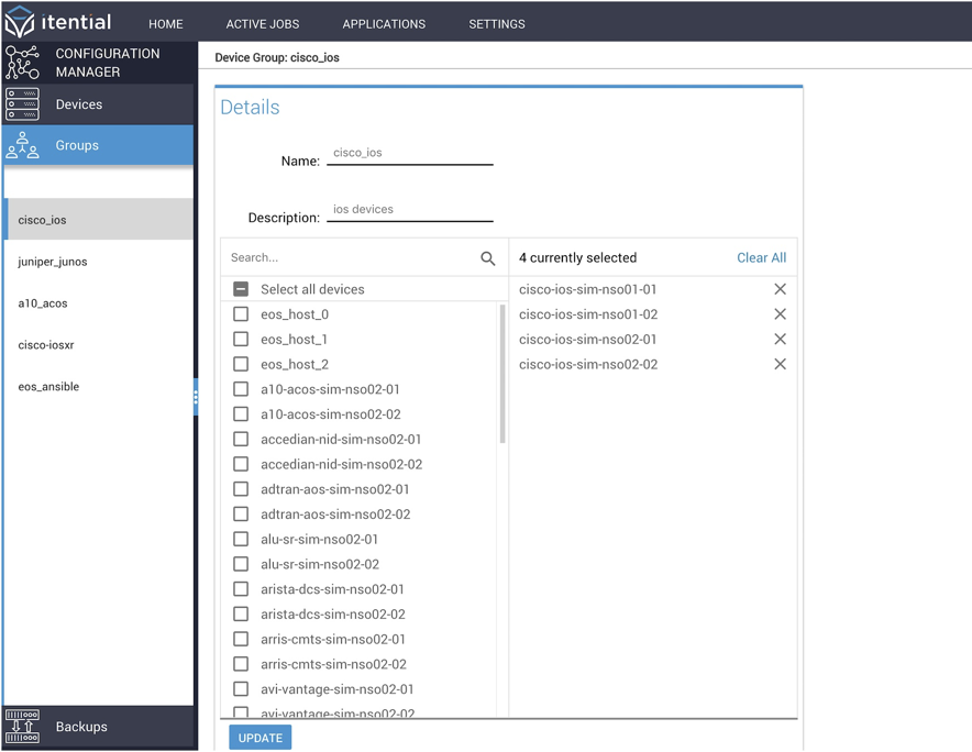 Configuration Manager - Edit Device Group