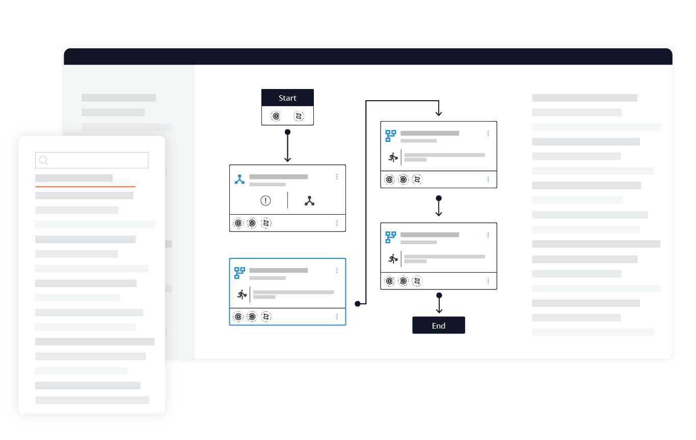 product screenshot of the itential network automation platform features for software development teams with low-code workflow canvas