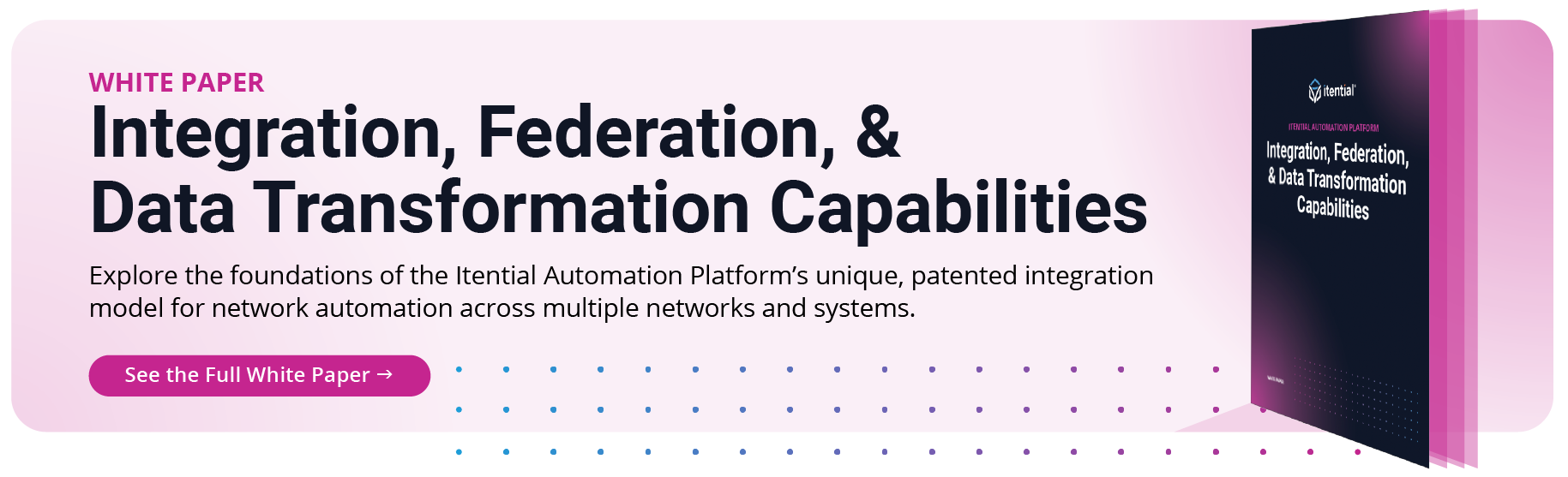 CTA-Inegrations WP Itential Automation Platform: Integration, Federation, & Data Transformation Capabilities