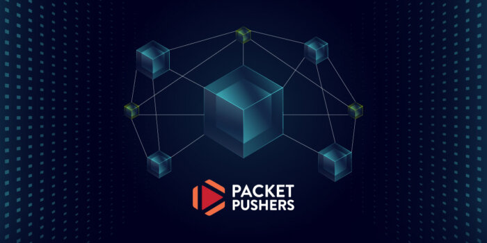 Featured image for the article ‘The Architect’s Mindset: From Doing Work to Designing Systems,’ featuring a network-style system diagram and Packet Pushers and Itential branding, symbolizing how infrastructure architects evolve from executing tasks to designing scalable, automated systems.