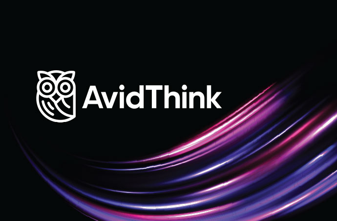 AvidThink owl logo, cover for the report on the network's midlife crisis
