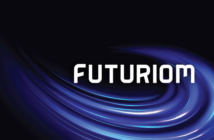 Futuriom logo with swirling blue light trails, cover for a report on driving cloud automation