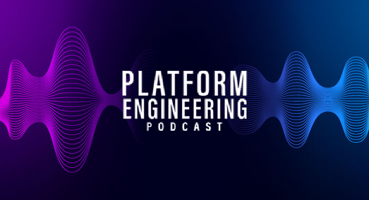 Platform Engineering Podcast cover art with purple and blue sound waves